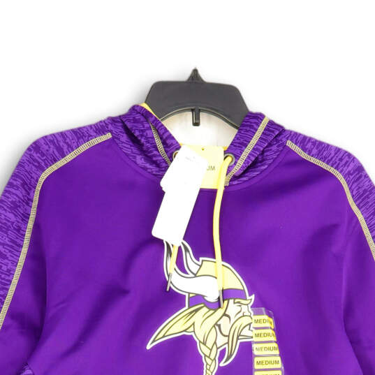 NWT Mens Purple Minnesota Vikings Long Sleeve Pullover Hoodie Size Medium image number 3