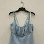 NWT Womens Blue Sleevless Spaghetti Strap Back Zip Mini Dress Size 3XL image number 3