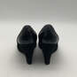 Womens Kerryann A8453 Black Leather Slip-On Wedge Pump Heels Size 10 B image number 3