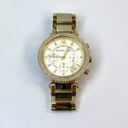 Designer Michael Kors MK-5354 Gold Tone Rhinestone Analog Quartz Wristwatch alternative image