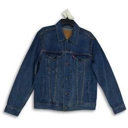 Levi Strauss & Co. Womens Blue Denim Long Sleeve Button-Front Jacket Size M