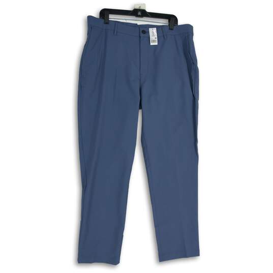 NWT Mens Blue Flat Front Slash Pocket Straight Leg Chino Pants Size 38x30 image number 1