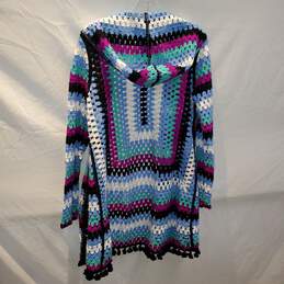 Free the Roses Hooded Crochet Cardigan NWT Size XS/S alternative image