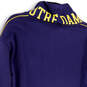 Womens Blue High Neck Long Sleeve Fleece Lined Pullover Sweatshirt Size M image number 4