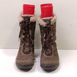 Columbia Women's Minx Mid II Omni Heat Brown Quilted Winter Boots Size 8