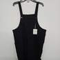 Fashion Sleeveless Cotton Linen Black Overalls Baggy Tulip Capri Jumpsuits with Pockets image number 3