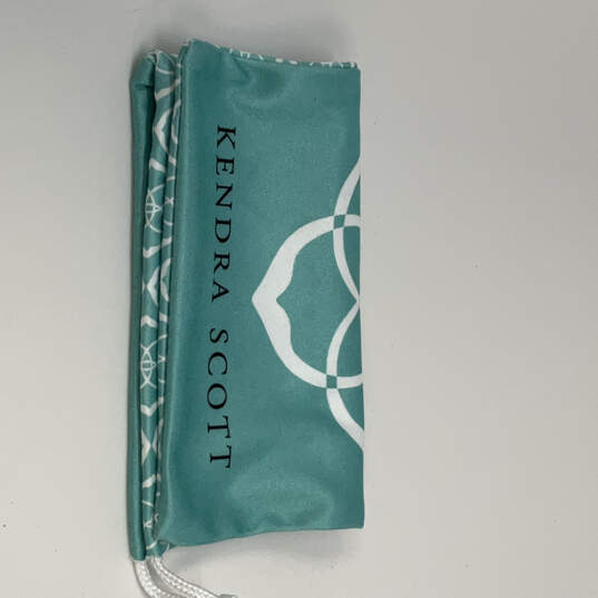 Designer Kendra Scott Gold-Tone Long Stripe Dangle Earrings With Dust Bag image number 4