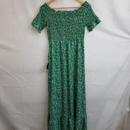 Lulus green ditsy floral maxi dress L