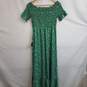 Lulus green ditsy floral maxi dress L image number 1