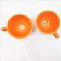 VTG Fiestaware Tangerine Orange Set of 2 Cups & Saucers w/ Bonus Dinner Plate image number 7