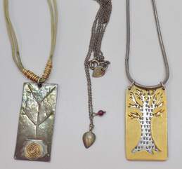 Henry Van Dyke & Artisan 925 Poetic Tree Inspired Pendant Necklaces 28.5g