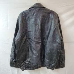 Napoline Black Leather Bomber Jacket alternative image