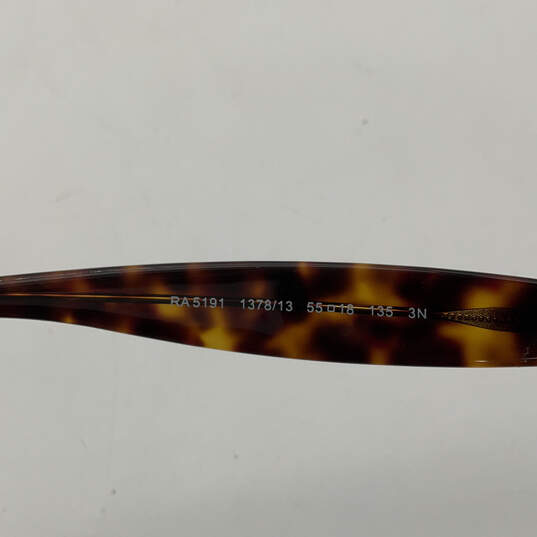 Womens RA5191 Brown Black Plastic Frame Full-Rim Cat-Eye Sunglasses W/ Case image number 6