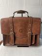 Ecosusi Brown Leather Briefcase/Backpack image number 1