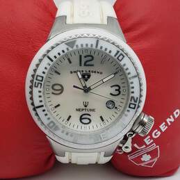 Swiss Legend Neptune 44mm WR 330ft High Grade Ceramic MOP Dial Date Watch 118g