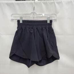 Lululemon WM's Athletica Black Hotty Hot Pocket Shorts Size 2