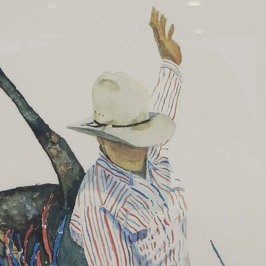 Art Print of Cowboy Riding Bull In Frame image number 5