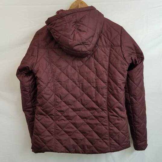 Columbia burgundy insulated women's fuzzy zip jacket M image number 2