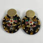 Designer J. Crew Gold-Tone Multicolor Stone Tortoise Shell Drop Earrings image number 2