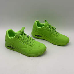 Womens Uno Green Round Toe Low Top Lace-Up Sneaker Shoes Size 7.5