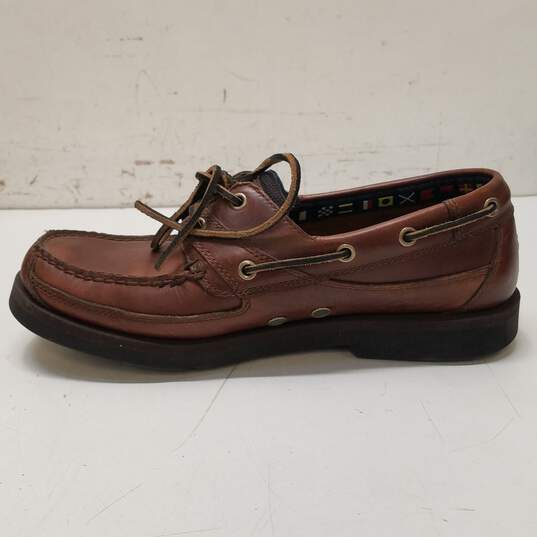 Timberland Brown Leather Echo Bay Boat Shoes Men's Size 9M image number 2