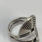 Designer Lucky Brand Silver-Tone Swirl Wide Cuff Stylish Statement Ring image number 4