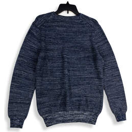 NWT Mens Blue Space Dye Knitted V-Neck Long Sleeve Pullover Sweater Size M alternative image