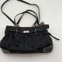 Womens Black Signature Charm 3 Compartment Large Satchel Bag Purse image number 1