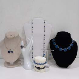 Bundle of Assorted Blue Fashion Jewelry