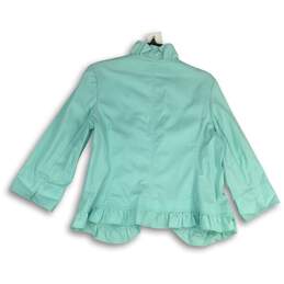 NWT Womens Mint Ruffle 3/4 Sleeve Cropped Jacket Size 12P alternative image