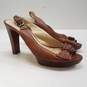 Coach Evelyn Leather Slingback Heeled Sandals Women's Size 10.5B image number 3
