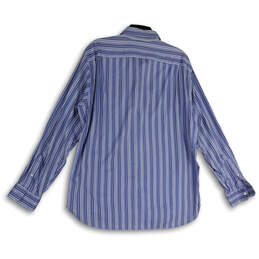 Mens White Blue Striped Long Sleeve Classic Fit Button-Up Shirt Size XXL alternative image