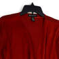 Womens Red Tight-Knit Long Sleeve Open Front Cardigan Sweater Size Medium image number 3