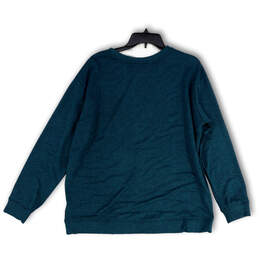 NWT Womens Blue Long Sleeve Relaxed Fit Pullover Sweatshirt Size Large alternative image