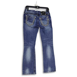 Womens Blue Denim Medium Wash 5-Pocket Design Bootcut Leg Jeans Size 28 alternative image
