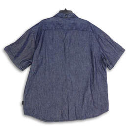 NWT Mens Gray Dk Denim Reducing Consumption Collared Button-Up Shirt Sz 4X alternative image