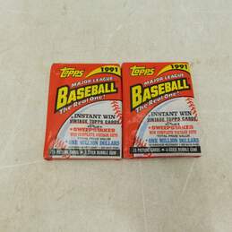 (4) 1991 Factory Sealed Topps Baseball Wax Packs alternative image