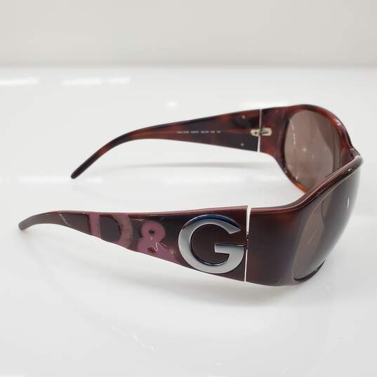 Dolce & Gabbana D&G 3008 Brown Tort Wrap Sunglasses AUTHENTICATED image number 4