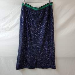 Ted Baker Blue Sequin Midi Skirt alternative image