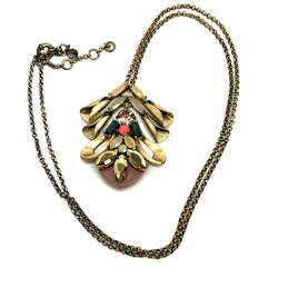 Designer J. Crew Gold-Tone Crystal Clasp Link Chain Pendant Necklace alternative image