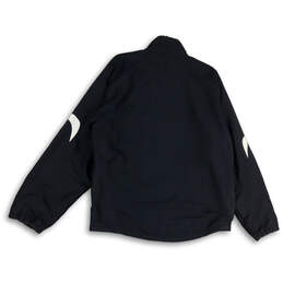 Mens Black Long Sleeve Mock Neck Pockets Full-Zip Track Jacket Size M alternative image