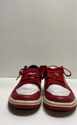 Air Jordan DC0774-160 1 Low White Gym Red Sneakers Men's Size 7 alternative image