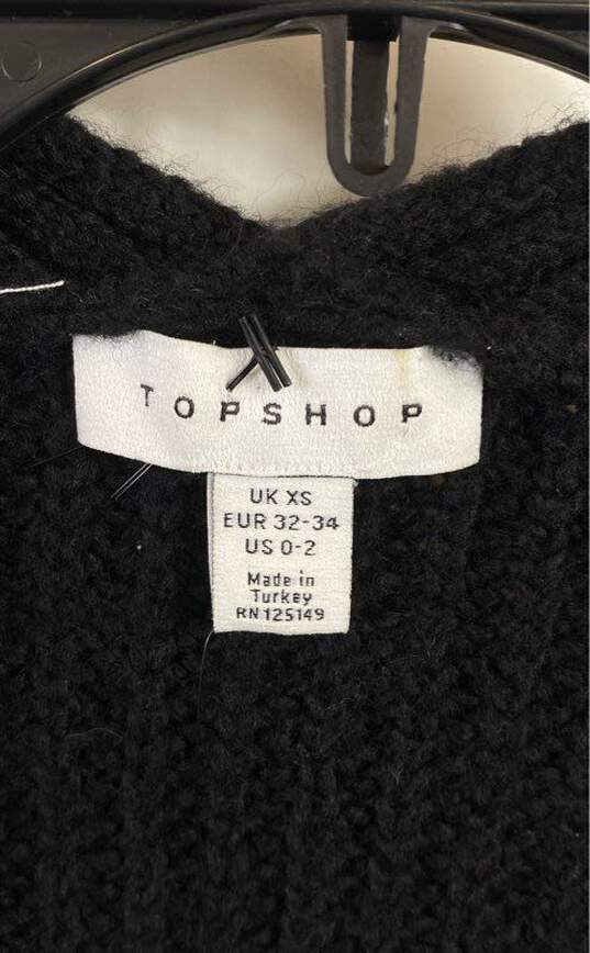 Top Shop Women Black Knitted Cardigan Sz 0-2 image number 3