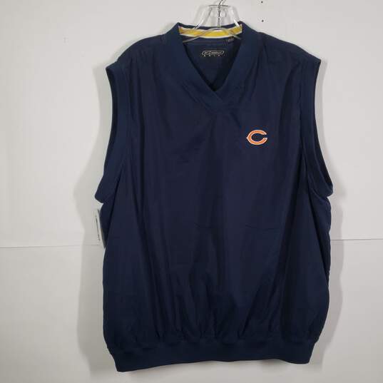 Womens Chicago Bears V-Neck Sleeveless NFL Golf Pullover Jersey Size XL image number 1