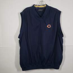 Womens Chicago Bears V-Neck Sleeveless NFL Golf Pullover Jersey Size XL