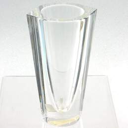 Orrefors Sweden Marin Crystal Glass 6.5" Vase Signed w/ Sticker alternative image