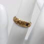 14K Yellow Gold Etched Ring Band Size 4.75 - 2.1g image number 2