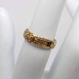 14K Yellow Gold Etched Ring Band Size 4.75 - 2.1g alternative image