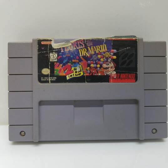 2x Nintendo SNES Games Tetris Attack +Tetris & Dr Mario Cartridge ONLY-Untested image number 2