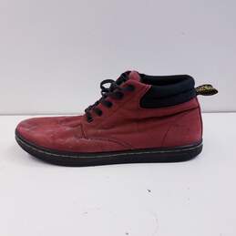 Dr. Martens Maleke Red Canvas Chukka Ankle Boots Size 9